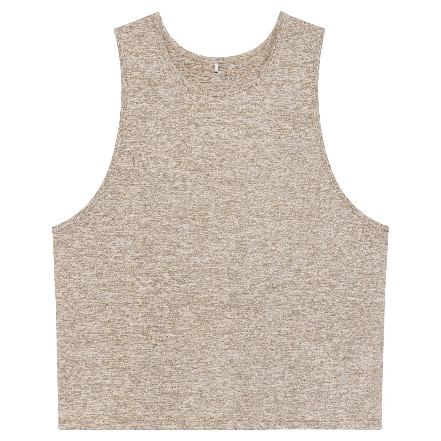 ACTIONWEAR Travertine Melange Heather Crop Muscle Tee