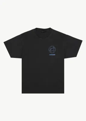 AFENDS Mens Globalisation - Boxy T-Shirt - Stone Black