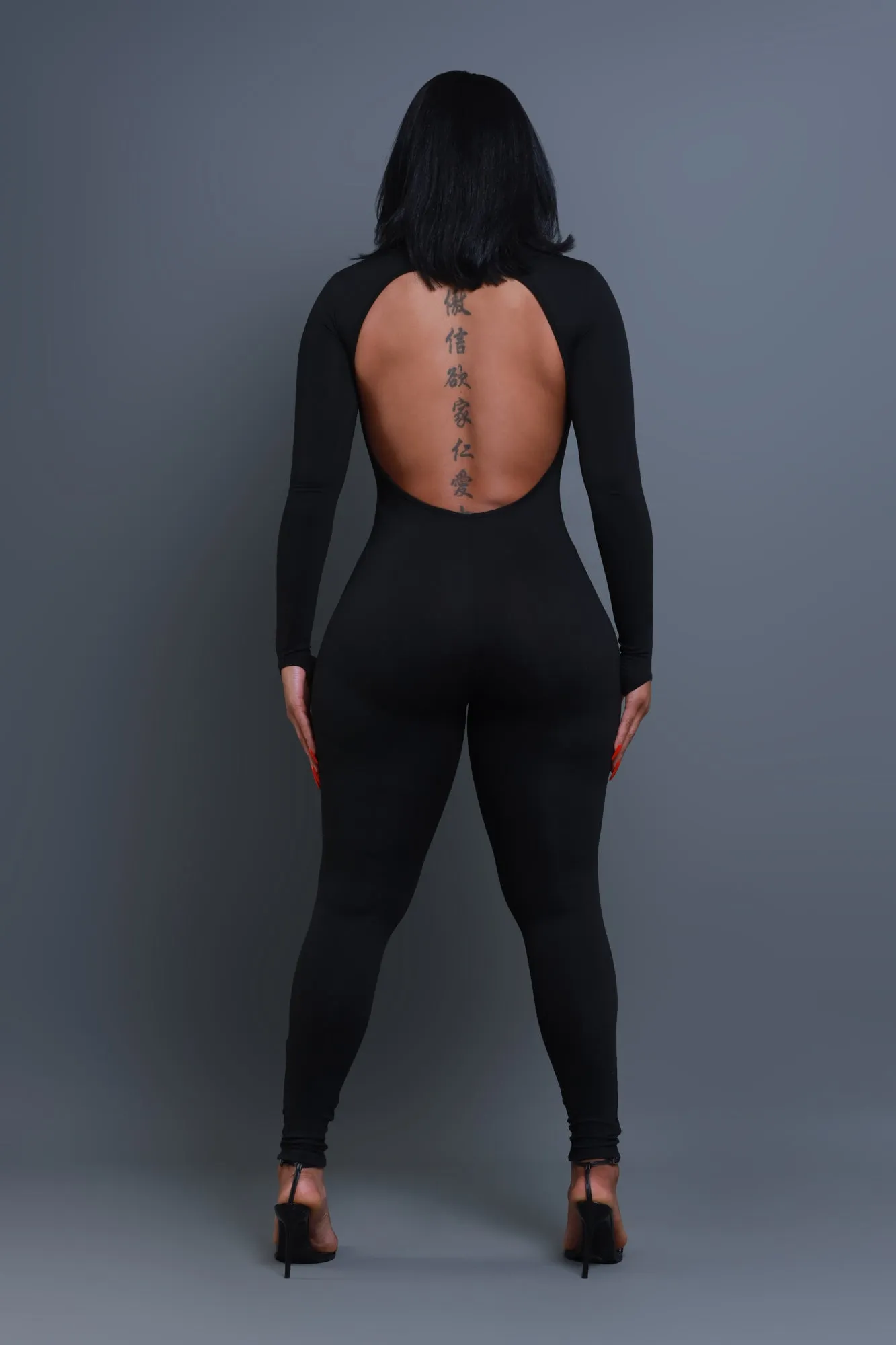 After Hours Open Back Jumpsuit - Black