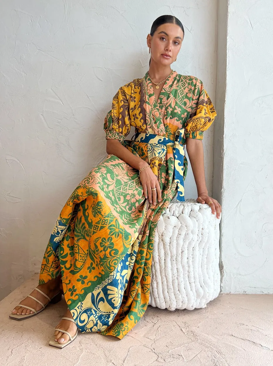 Alemais Archie Wrap Dress in Multi