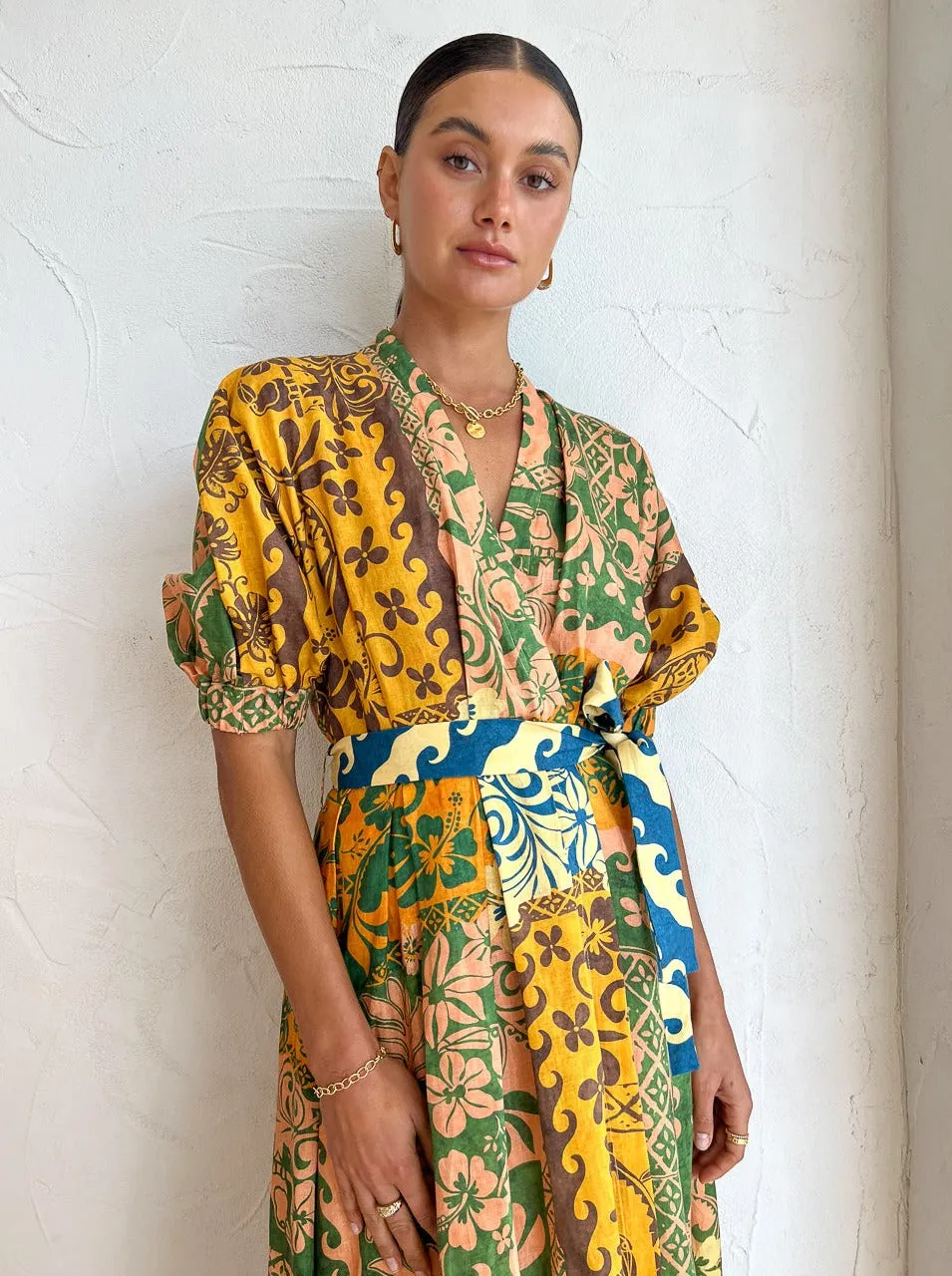 Alemais Archie Wrap Dress in Multi