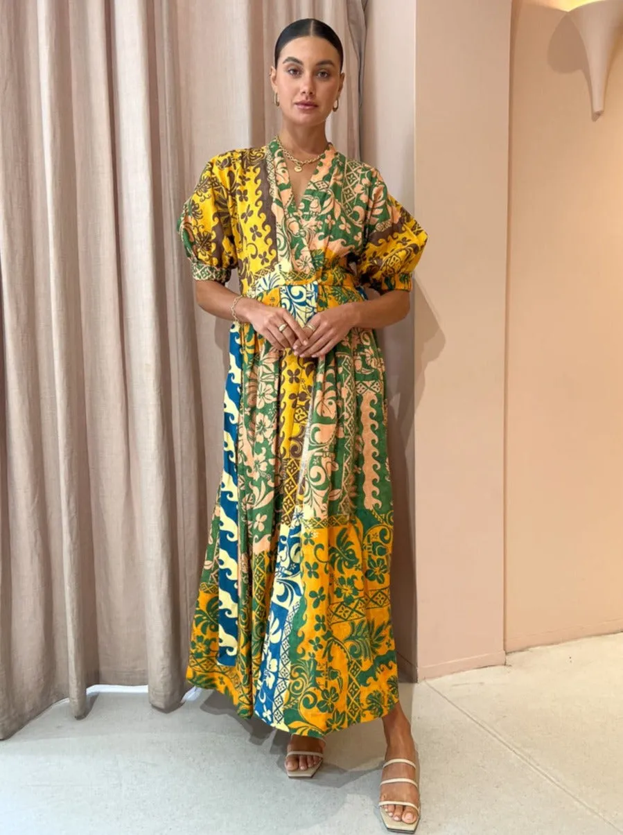 Alemais Archie Wrap Dress in Multi