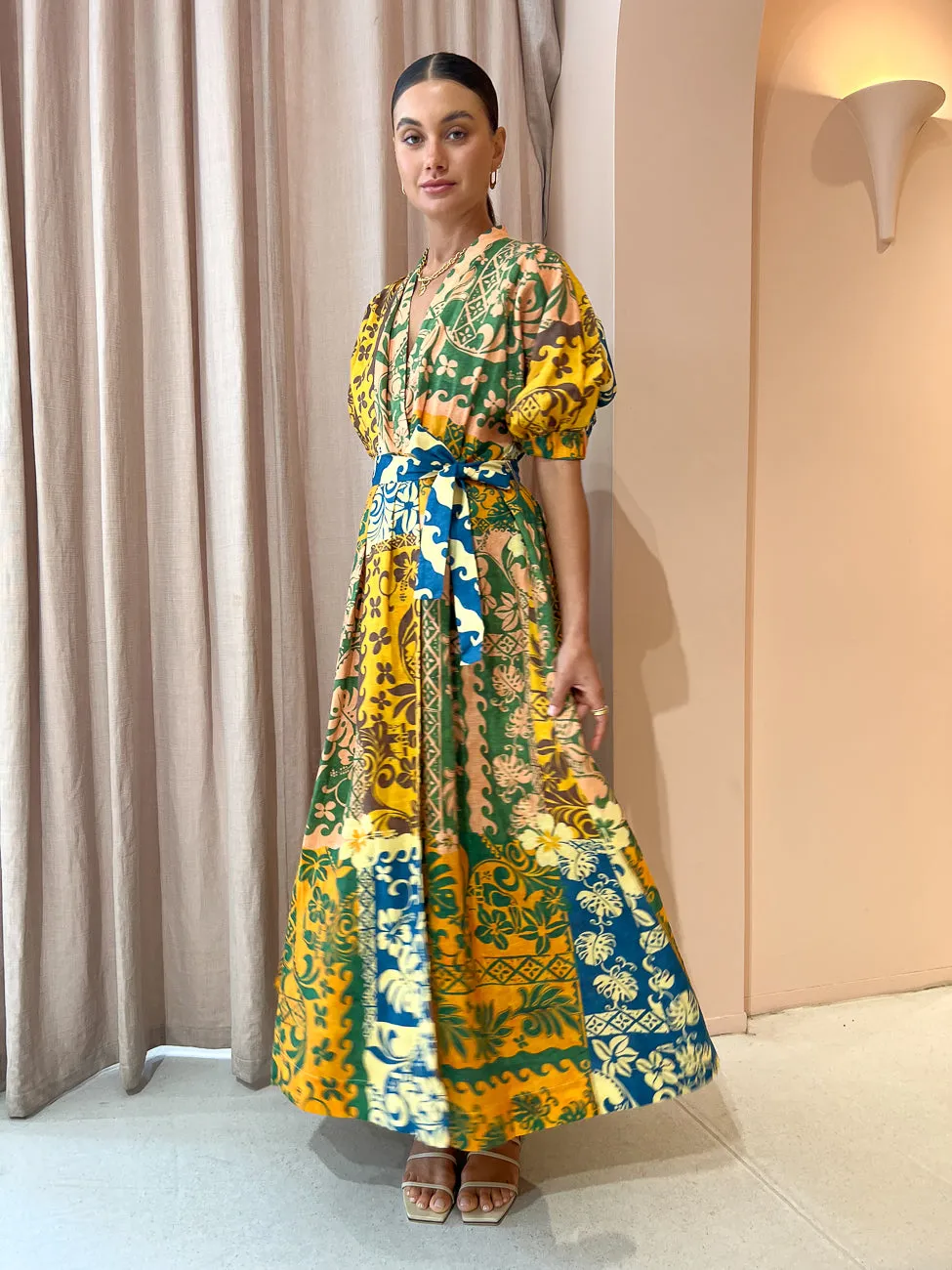 Alemais Archie Wrap Dress in Multi
