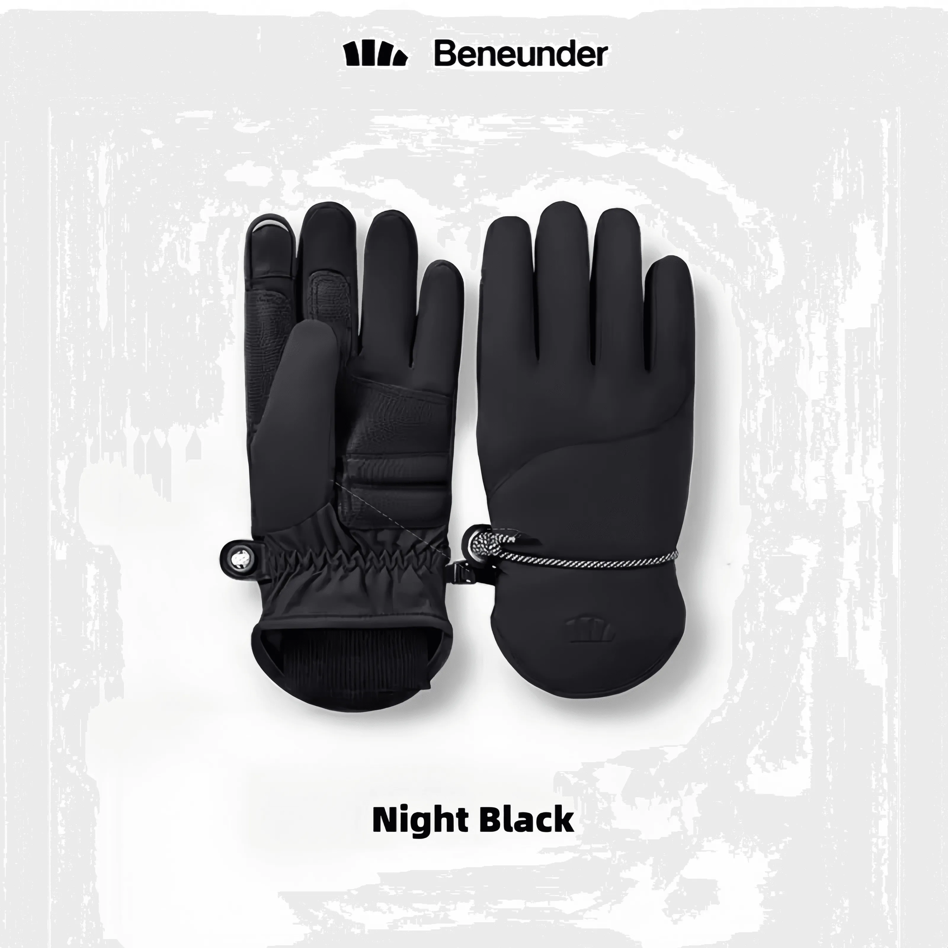 BENEUNDER Waterproof Winter Gloves Unisex Warm Fleece
