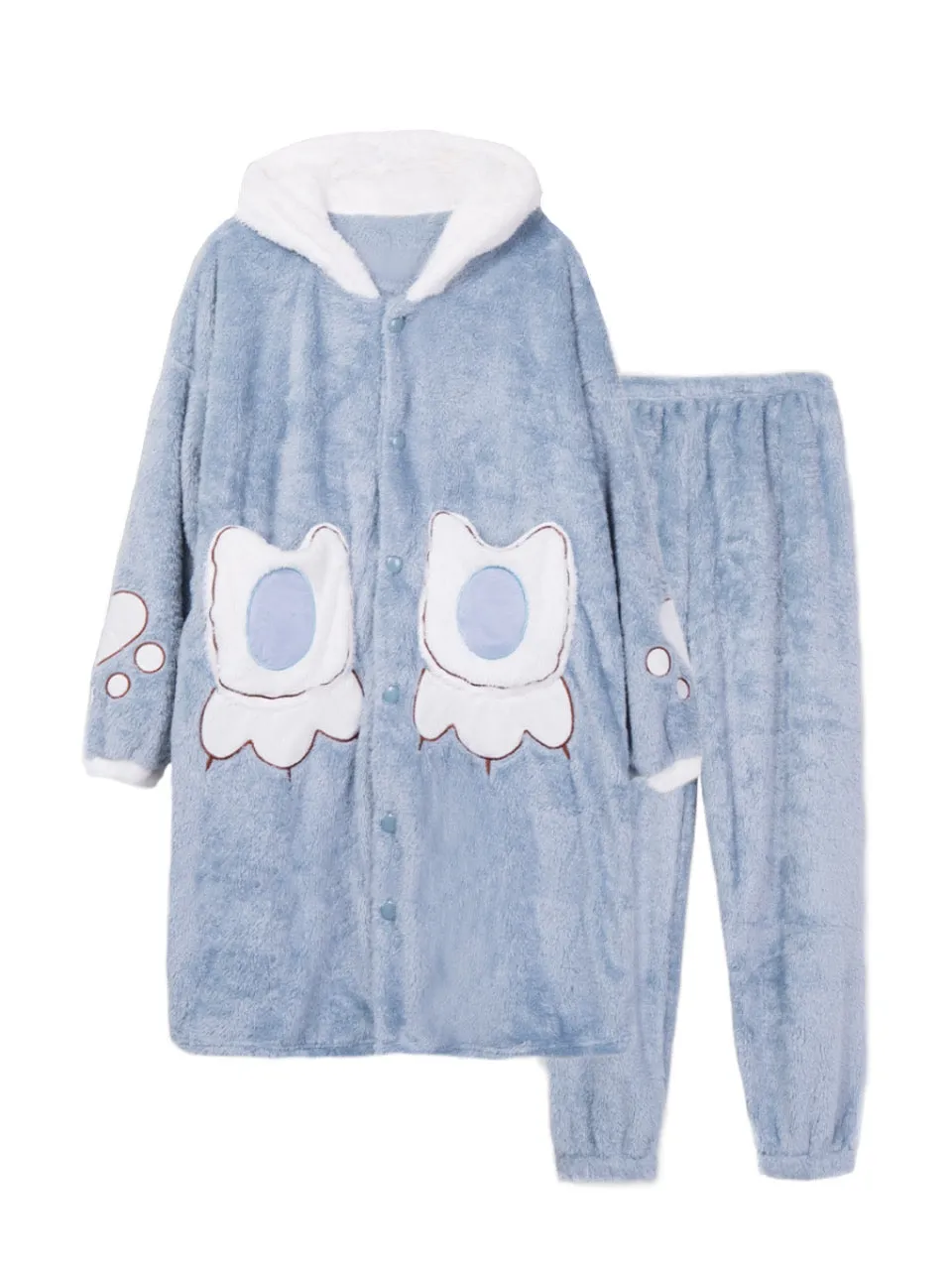 Big Paw Cozy Dreamy Winter Fleece Sleepwear Nightgown Sets