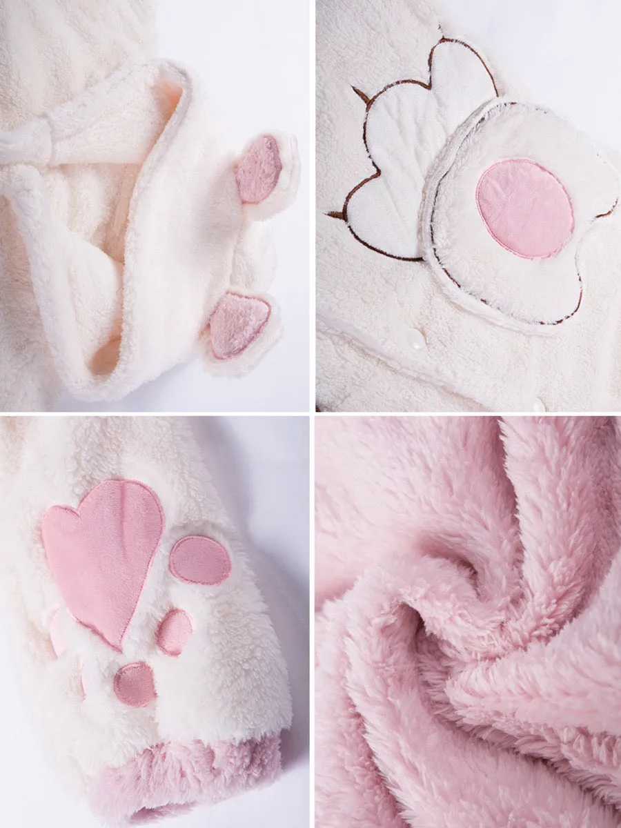 Big Paw Cozy Dreamy Winter Fleece Sleepwear Nightgown Sets
