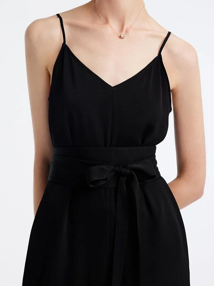 Black Acetate Jumpsuit