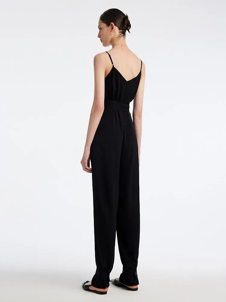 Black Acetate Jumpsuit