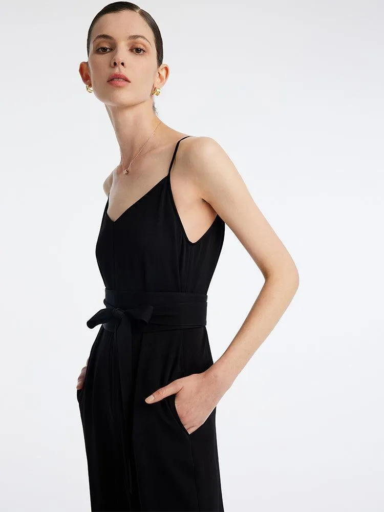 Black Acetate Jumpsuit