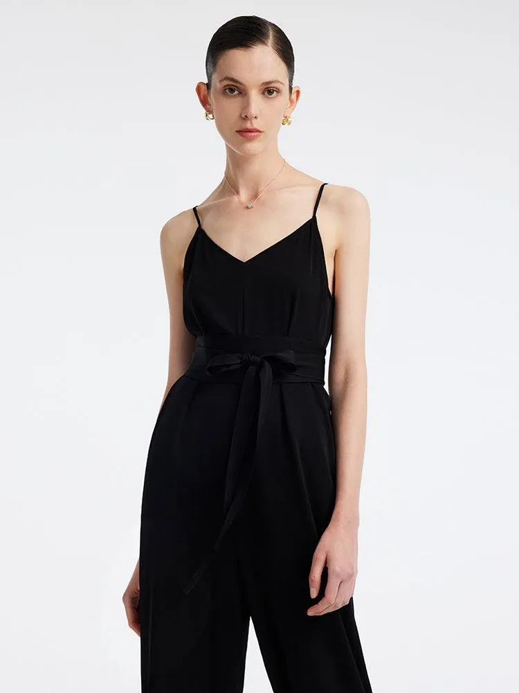 Black Acetate Jumpsuit