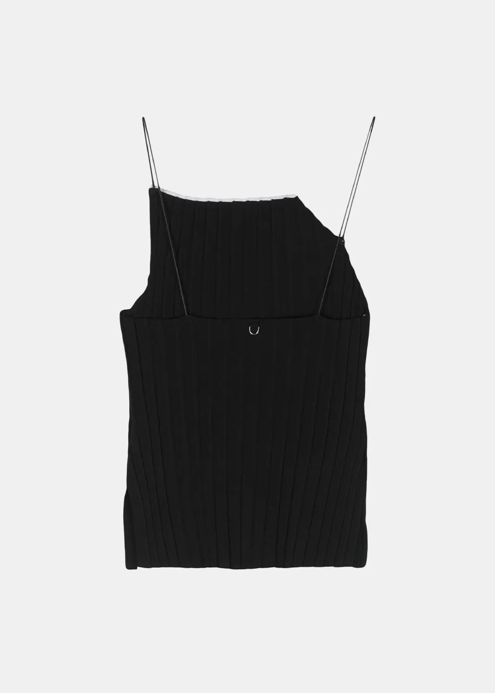 Black 'Le haut maille plissé' Tank Top