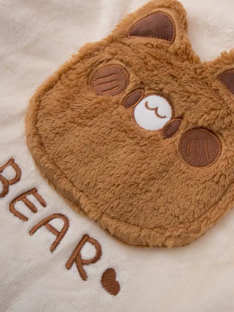 Brown Bear Cozy Dreamy Winter Flannel Pajama Set