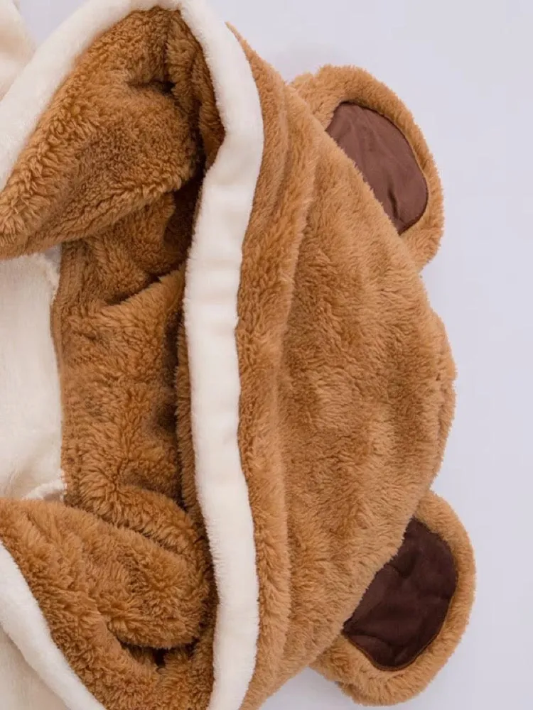 Brown Bear Cozy Dreamy Winter Flannel Pajama Set