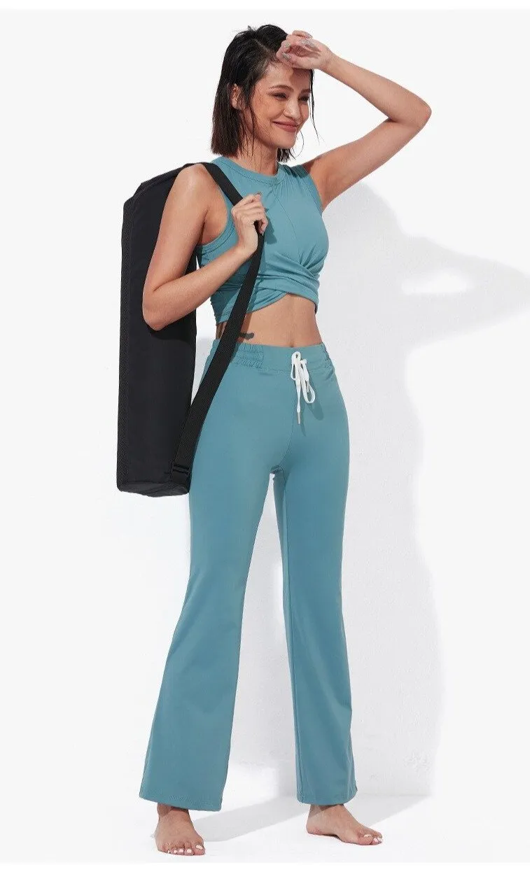 Caper Flared Fitness Bottoms & Workout Top