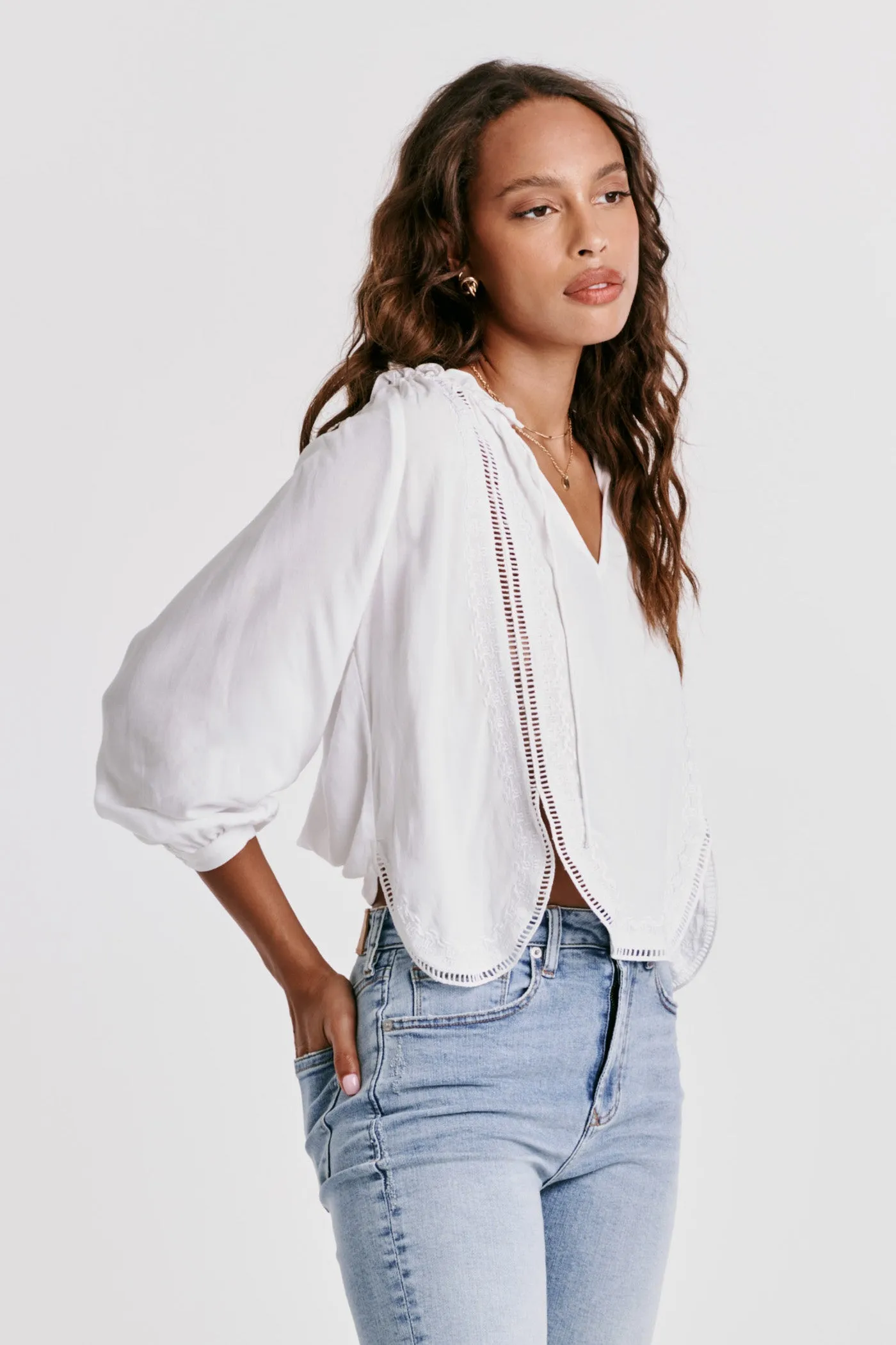 Dear John Lace Seam Blouse