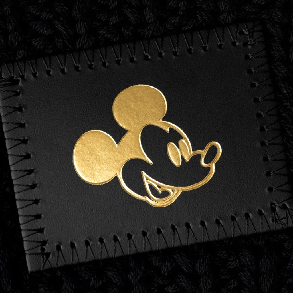 Disney's Mickey Mouse Black Double Pom Beanie