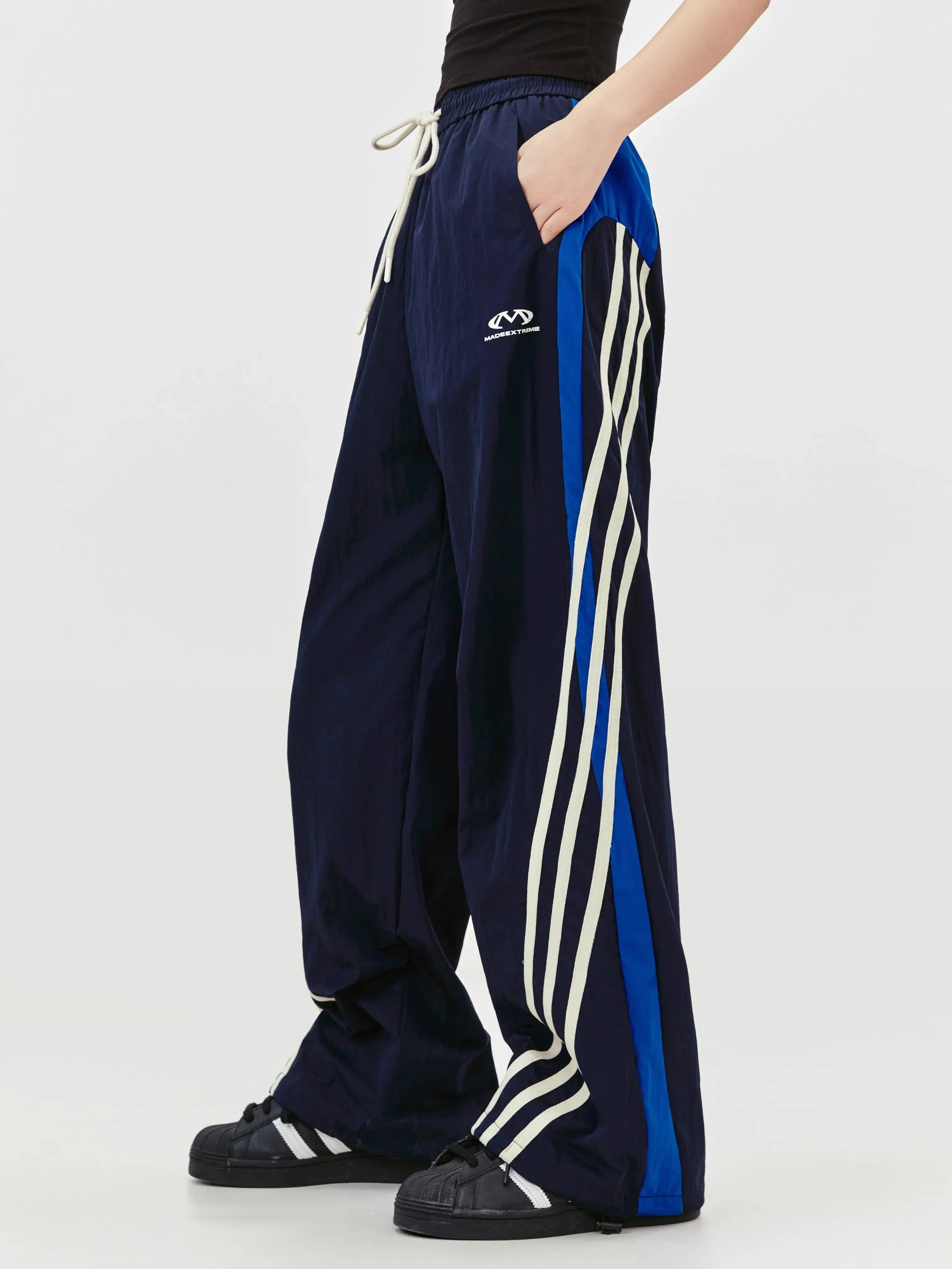 Elastic Sporty Striped Track Pants