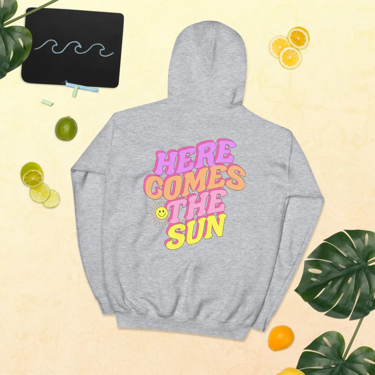 Initialed 'Here Comes The Sun' Front & Back Hoodie