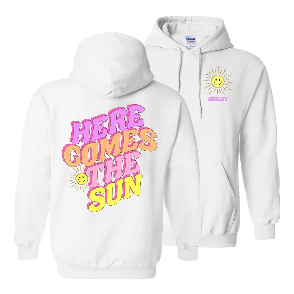 Initialed 'Here Comes The Sun' Front & Back Hoodie