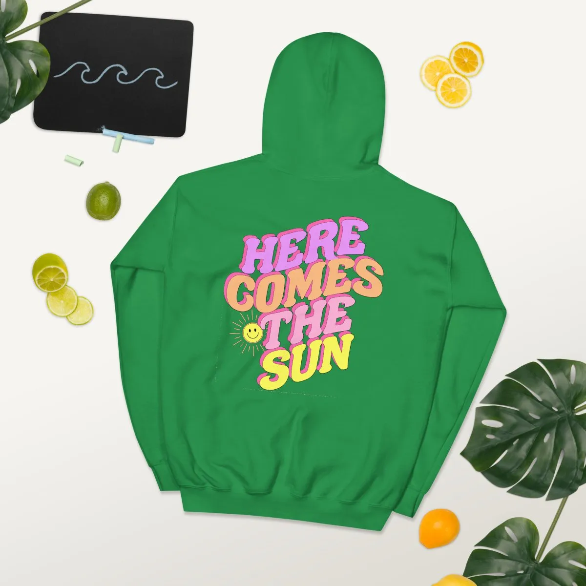 Initialed 'Here Comes The Sun' Front & Back Hoodie