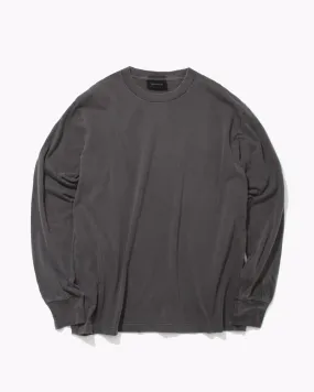 Natural Dyed Block L/S Jersey - Charcoal
