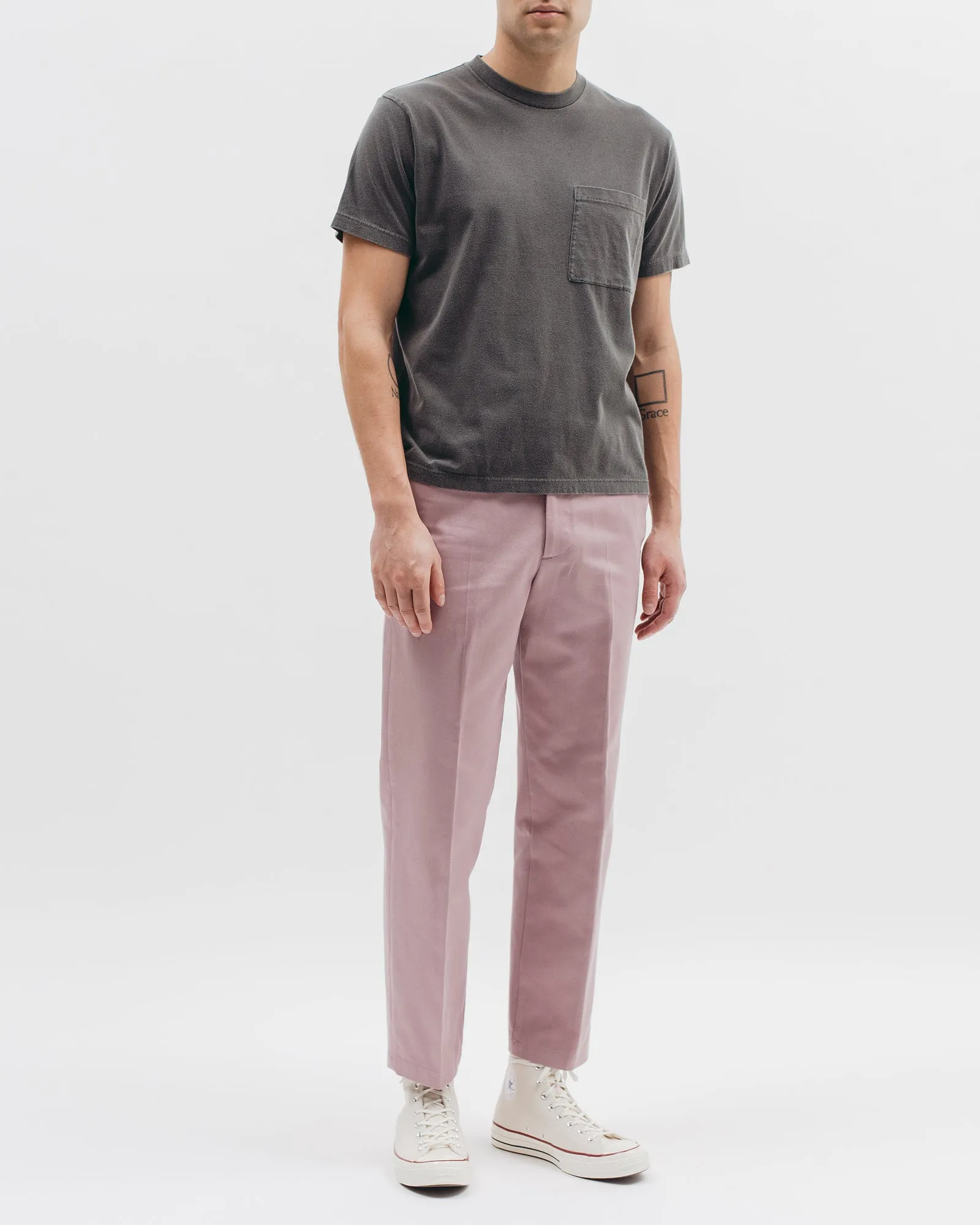 Natural Dyed Block S/S Jersey - Charcoal