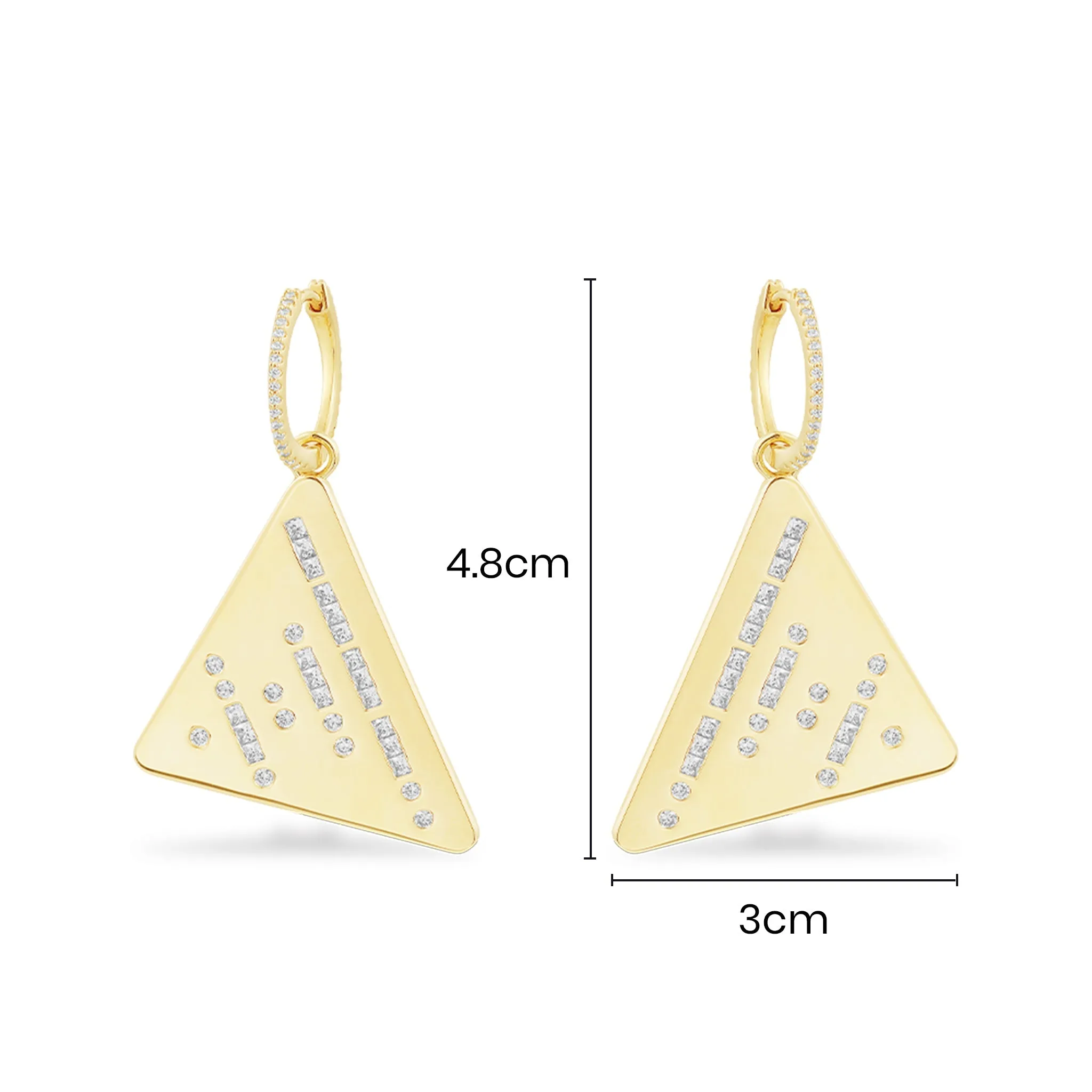 ONE LIFE Morse Code Triangle Earrings
