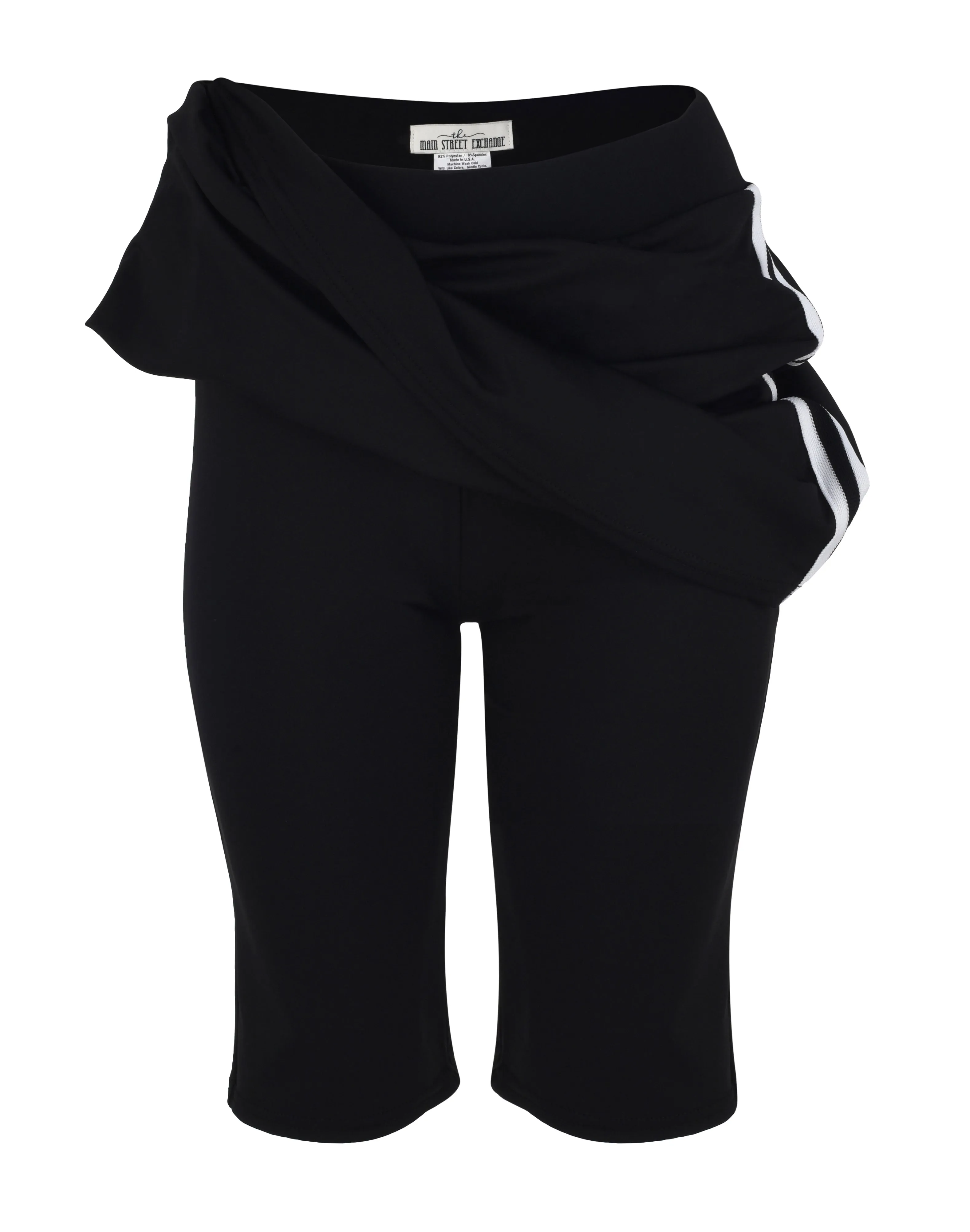 Plus Modest Athletic Knee Length Skort with Stripe FINAL SALE