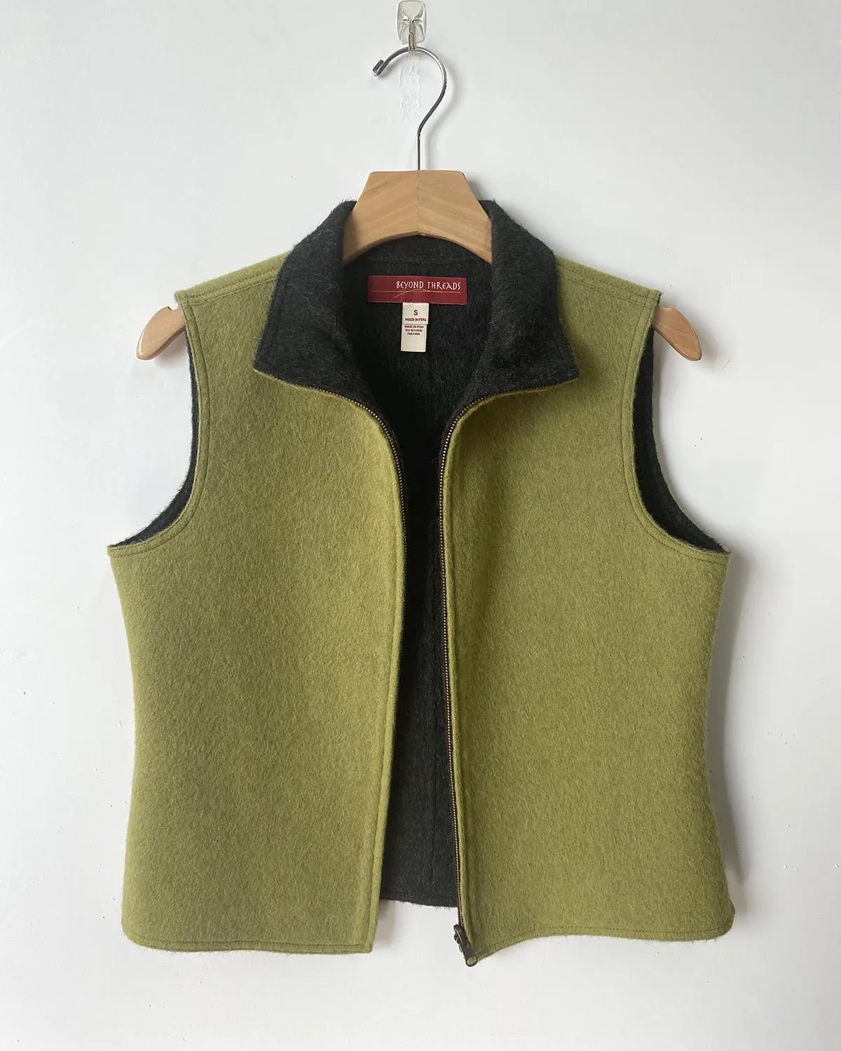 Reversible Alpaca Zip Vest