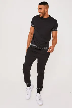 Swiss Cottage T-Shirt & Jogger Set - Black