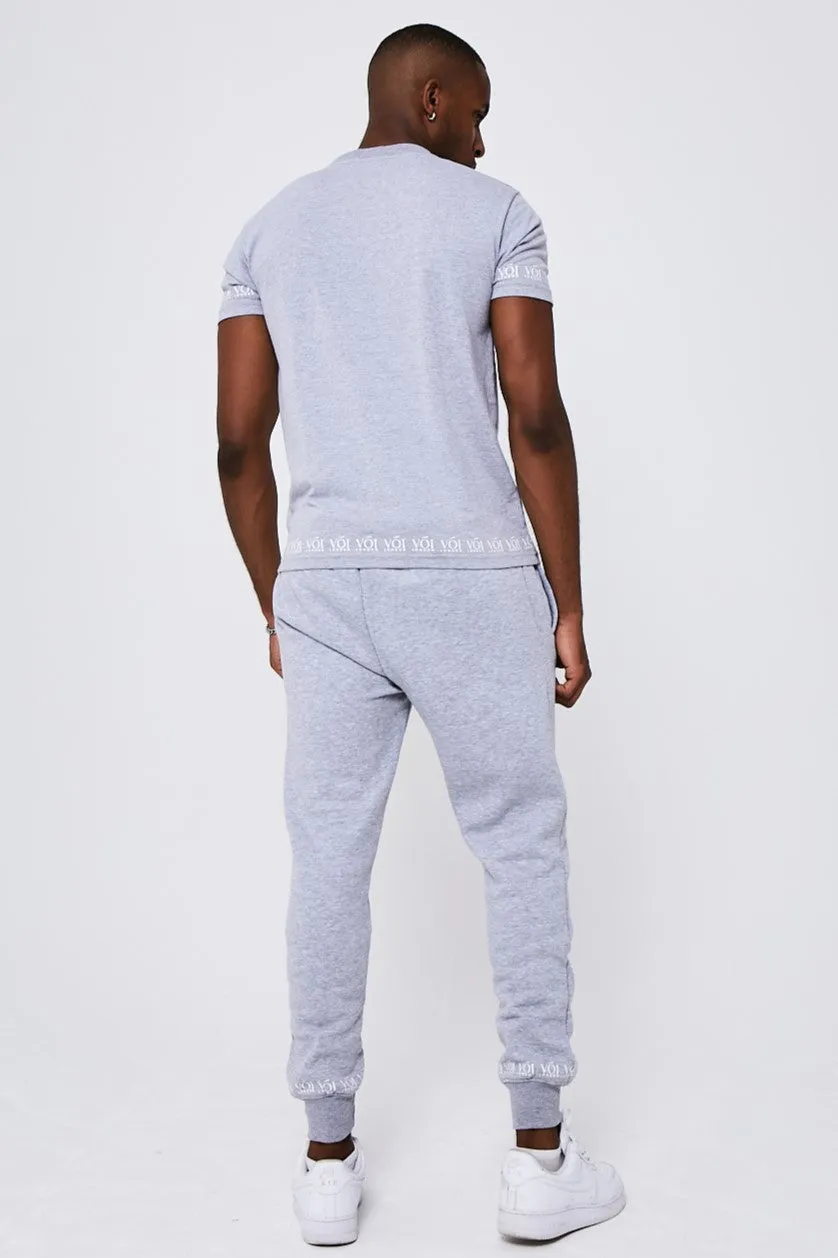 Swiss Cottage T-Shirt & Jogger Set - Grey
