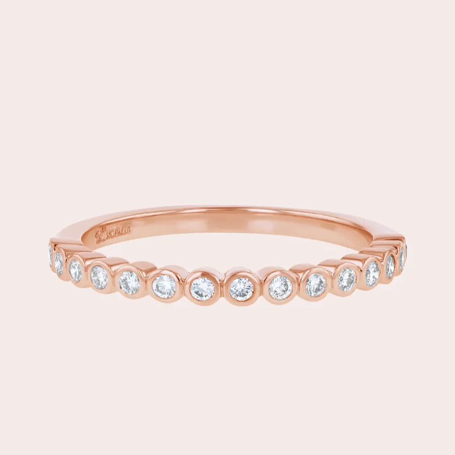 The Half Band Bezel Diamond Ring