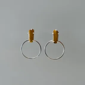 TIGERS EYE DOORKNOCKER EARRINGS